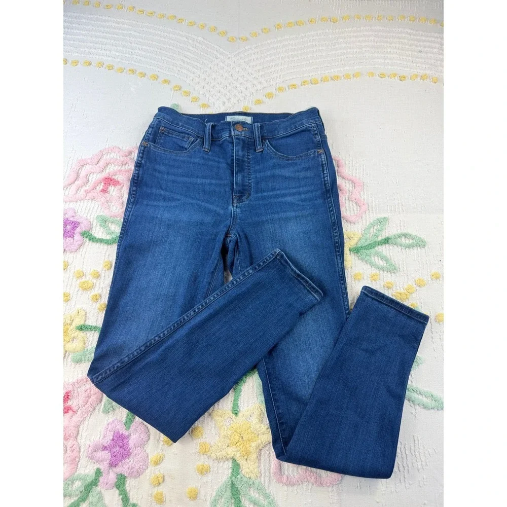 Madewell 10 Roadtripper High‎ Rise Skinny Jeans Medium Wash Size 26